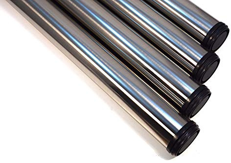 IHC 4 x Tischfuß | Höhe 820-850 mm höhenverstellbar | Ø60 mm Edelstahl Tischbeine | Modern | Für Tische, Innenbereich
