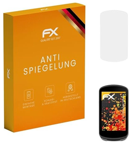 atFoliX Panzerfolie kompatibel mit Garmin Edge 1030 Plus Schutzfolie, entspiegelnde und stoßdämpfende FX Folie (3X)