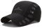 CLAPE Basecap Herren Quick Dry Run Cap Mesh Cap Herren Damen Schwarze Atmungsaktive Leichte Baseballkappe Outdoor Sport Kappe Plain Cappy Black CP23