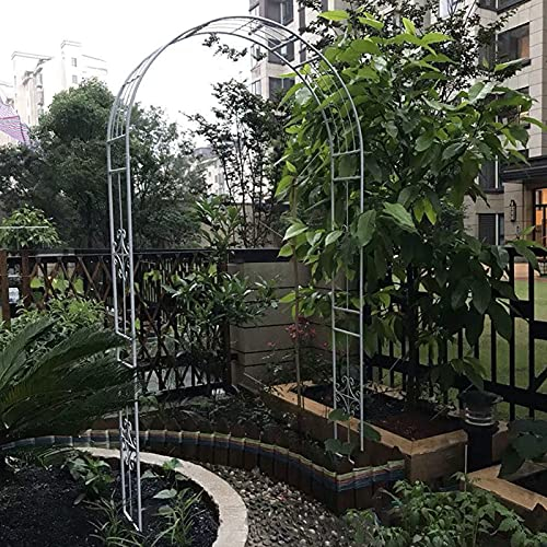 Rosenbögen,Gartenbogen,Bogen für Kletterpflanzen,Hochzeitsbogen,Pergola Spalier für Indoor/Outdoor,wetterfest,Gartenlaube,Rankhilfe Rankgitter Torbogen,Rasengarten/Feierliche Dekoration,120X24X240cm
