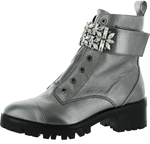KARL LAGERFELD Damen Pippa Lug Sole Combat Boot With Rhinestone EmbellishmentsSpringerstiefel