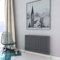 Acezanble∣3 Column Radiator, Horizontal 600mm Anthracite Wide Low Cast Iron Style Radiator Centre Heating for Window Hallway
