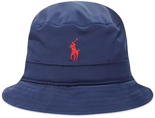 POLO RALPH LAUREN Newport Fischerhut, verstaubar, Marineblau mit rotem Pony, Newport Navy, S/M