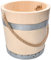 KOTARBAU® Holzeimer Holzfass Holzkübel Blumentopf Blumeneimer mit Schnurhenkel