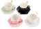 Winlauyet 4 Stk. 275ml Keramik Kaffeetasse Elegante Moka Cappuccino Tassen mit Untersetzer und Löffel Mug Set
