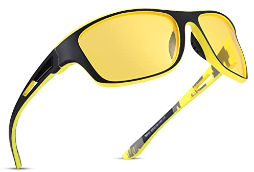 COASION Polarisiert Sportbrille Sonnenbrille Fahrradbrille Herren Damen Schnelle Brille für Ski Angeln mit Uv400 Schutz