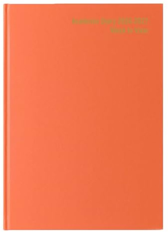 IMPRINT Schülerkalender 2023–2024, A4, Wochenansicht, gebunden, Halbjahrstagebuch – Studenten-Lehrer-Planer Organizer mit Terminplaner, Stundenplaner, Begriff und Notizen (orange)