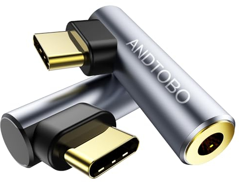 Adattatore Audio da USB C a 3,5mm, USB Tipo C a 3.5 mm Hembra Jack Auriculares Adaptador 90 Grados, Dongle Aux DAC Estéreo HiFi ángulo Recto Para iPhone 16/15 Plus Pro Max, iPad Pro Air, Samsung-2Pack
