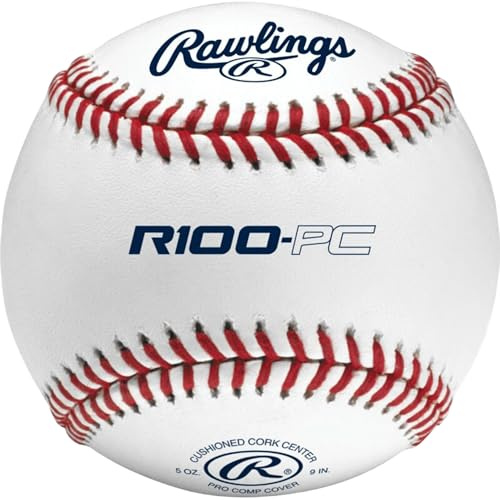 Rawlings Pro Comp Übungs-Basebälle | Collegiate/High School/Reisen | Flache & erhöhte Nahtoptionen | 12 Stück
