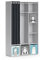 Vicco Kinderkleiderschrank Luigi, Hellgrau, 105.8 x 178.1 cm Mit Faltboxen (grau)