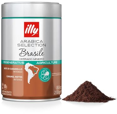 illy Caffè a goccia macinato, Brasile tostatura media, 250 ml | Agricoltura Rigenerativa, 100% Arabica, Caffè Italiano Premium, Ideale per Espresso, Drip, Moka e French Press