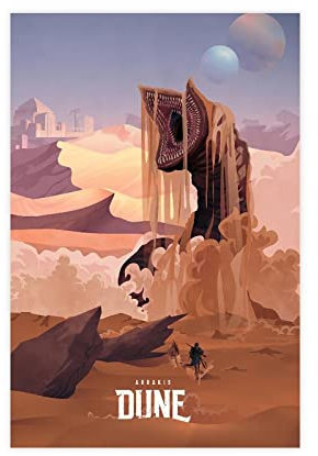 EYEZER Dune Reise-Poster für den epischen Science-Fiction-Film (1) Leinwand-Poster, Wandkunst, Dekordruck, Bild, Gemälde für Wohnzimmer, Schlafzimmer, Dekoration, ungerahmt, 20 x 30 cm
