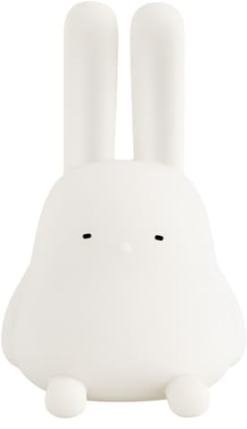 OKSANO Nachtlicht Kinder, Kawaii Warme Farbe Kaninchen Baby Nachttischlampe Touch,USB-Aufladung Silikon Timing Led Akku Lampe Batterie, Tragbaren Nachtlampe Babyzimmer Geschenk(Kaninchen)