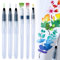 Lot de 6 pinceaux à réservoir d'eau de qualité supérieure avec réservoir d'eau - Stylo à eau pour peinture à l'aquarelle, mélange de couleurs, calligraphie