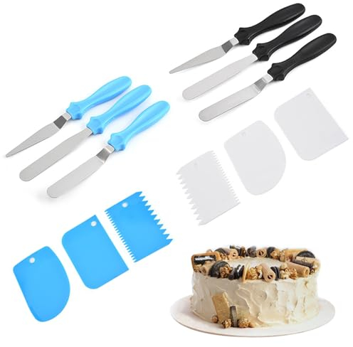 Xanewza 12 Pièces Ensemble de Spatules à GlaçAge, Coupe pâte, Spatule Décorative, Spatule Coudée Pâtisserie Anglées, pour La Propagation de La CrèMe, La DéCoration de GâTeaux