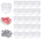 RYAN 50 Pièces Contenant pour Bougie Pot Bougie Vide avec 100 Pièces Mèches Bougies Bougies Chauffe Plat Vides en Plastique pour Mariages Dîners Kit Bougies a Faire Soi Meme 18 x 40 mm Forme de Coeur