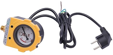 Druckwächter Druckschalter mit Kabel 10 Bar Gartenbewässerung Pumpensteuerung Hauswasserwerk Trockenlaufschutz automatisches Ein- und Ausschalten für Tauchpumpen Tiefbrunnenpumpen (NPT1/4 -Gelb)