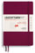 LEUCHTTURM1917 370810 Wochenkalender & Notizbuch Softcover Medium (A5) 2025, 18 Monate, Port Red, Englisch