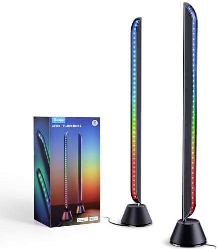 Govee LED Lightbar, 31 Zoll RGBIC TV Lichtleiste, TV Backlight for 70-85 Inches Fernseher, Light Bar für Dekoration, Funktioniert mit Alexa und Google Assistant, 2 Packung