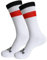 Weiße Fußballsocken, Deutschland, schwarz weiß rot gestreift, Kniestrümpfe, Größe 43-46, Fussball Socken