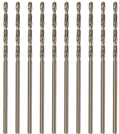 QUARKZMAN 10 Stück Metallbohrer 1,6 mm M35 HSS Cobalt Spiralbohrer Werkzeug | für Edelstahl, Kupfer, Holz, Kunststoff und andere harte Materialien