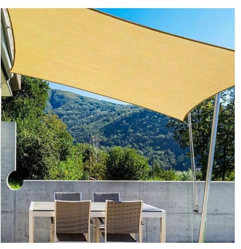 Toldo Protección Solar Color Beige Cargar Portes Protección UV Paño Malla para Sombrilla para Terraza, Pérgola, Cámping, Varios Tamaños VagxTbs(3X3m)