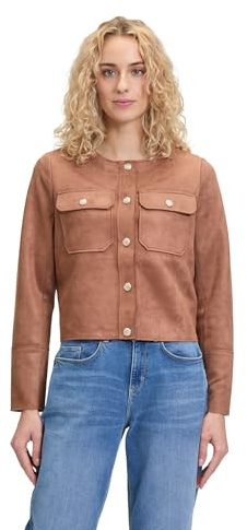 Cartoon Damen Blazer-Jacke mit Taschen 40, Brown Patina
