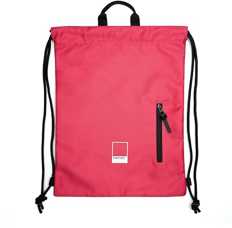PANTONE™ Urban – Turnbeutel 51x35.5 16L Sporttasche Damen und Herren Strapazierfähig Polyester, Sportbeutel mit Kordelzugverschluss Satch Gym Bag, Rucksack Stofftasche Reißverschlusstasche Tragegriff