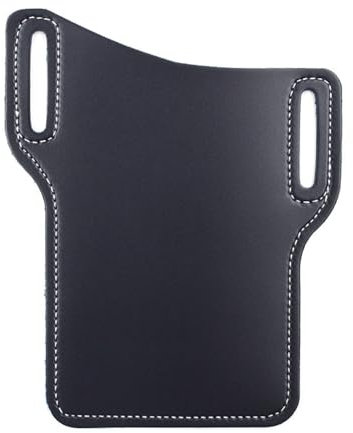 Pelle PU Borsa da Cintura per Cellulare, Sacchetto in Pelle per Cellulare, Fondina Cellulare Cintura, Marsupio da Cintura per Cellulare, Verticale Marsupio, Sacchetti per telefono da uomo (Nero)