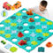 Kinderspielzeug STEM Brettspiele, logischer straßenbauer Brain Teasers Puzzles Spiele für 4 5 6 7 Jahre Jungen Mädchen, großes Brett Labyrinth Spiele für Multiplayer Montessori Geschenke (Grün)