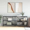 Homgoday Table console noire 180 x 30 x 75 cm bois multicouche et fer, table de salon moderne, table de salon pour bureau chambre à coucher