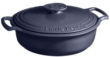 Emile Henry Hergestellt in Frankreich SUBLIME Keramik-Schmorbrenner 4Qt|Indigo