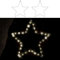 LED Stern 2er Set silber 30 LEDs | Eisen Kunststoff Ø30cm batteriebetrieben | Weihnachtsstern zum Aufhängen Gartendekoration (1 x 2er Set LED Stern Ø30cm silber)