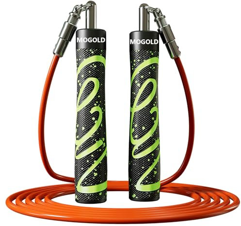 Mogold Springseil gewichtet mit abnehmbarer Schnur – 1/2,3 kg, 1/1,8 kg, 1/0,9 kg, austauschbare Gewichte für Krafttraining, Cardio-Workout, Fitnessgeräte für Erwachsene und Kinder, rutschfeste Griffe