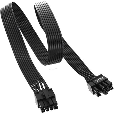 Biglumin Cavo di alimentazione GPU a 8 pin, cavo ATX maschio a maschio a 6+2 pin, cavo PCIE per Be Quiet, alimentatore PCIe a 8 pin (6+2) - scheda grafica da 60 cm, GPU