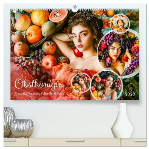 Obstkönigin - Fruchtig, floral und voller Schönheit (hochwertiger Premium Wandkalender 2026 DIN A2 quer), Kunstdruck in Hochglanz: Süße Früchte, junge ... Jahr voller Leichtigkeit (CALVENDO Menschen)