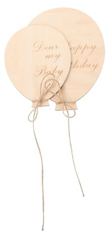 QUMIIRITY 2 Stück Heißluftballon Wandtattoo tapetenablöser wall sticker paper fan birthday decorations birthday ballons Geburtstag Partydekorationen Wanddekoration Wandtafel aus Holz hölzern
