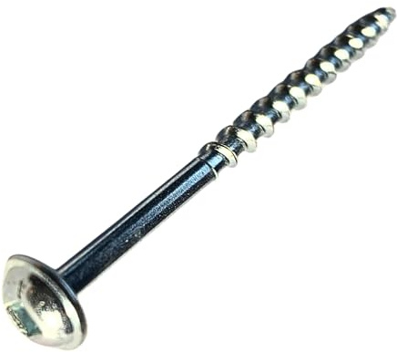 E.P.H. Pocket Hole Screws – No.8 x 63mm, Pack of 100 – Coarse Self-Cutting Thread, Square Drive – For Softwoods & Man-Made Boards – EPHS863100C