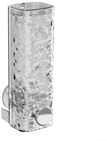 Distributeur de savon de douche avec ventouse pour savon liquide 450 ml, sans perçage (transparent)