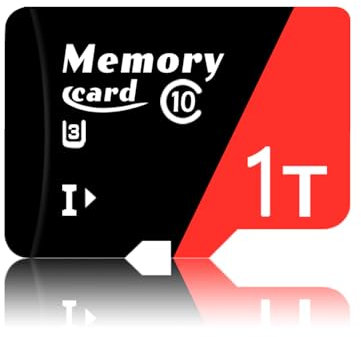 Hcnzdwe 1024Go Micro Carte Jusqu’à 100 MB/S, Carte mémoire avec A2 Class10 U3 V30 Full HD vidéo TF Carte pour Smartphones, tablettes, Drones -ZD1024Go