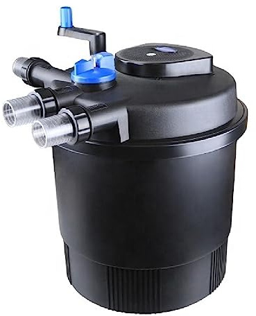 ZKLGS Pompa Filtro Piscina, di Filtrazione for Laghetto for Pesci ， Filtro for Secchio for Piscina Allevamento Esterno CPF-1500 16L Adatto for Laghetto da 2 M³ con Lampada Germicida(CPF1500)