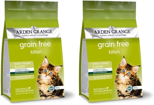 Arden Grange Kitten Food, Chicken, 400 g (Pack of 2)