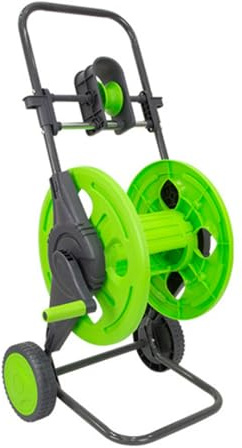 Oreilet Garden Hose Reel Cart, Water Pipe Holders Mobile Tools with Wheels, Garden Hose Storage Winder Holder Portable Hoses Caddy for Outdoor Lawn Yard Watering