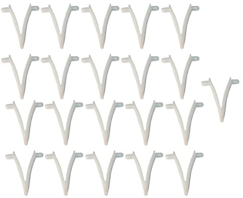 Lot de 21 clips papillon de rechange robustes en V pour poteaux de piscine, brosses, écumoirs, filets, goupilles de verrouillage en plastique de 5,1 cm pour outils de nettoyage de piscine