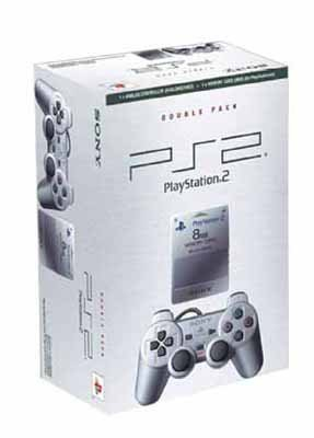 PlayStation 2 Peripheral Double Pack silver (MemoryCard 2 + DualShock Controller)