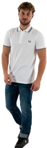 POLO UOMO FRED PERRY WHITE