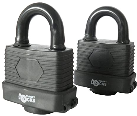Smiths F-20282 Pack of 2 - Heavy Duty Waterproof Padlock - Ideal for Home, Garden Shed, Outdoor, Garage, Gate Security