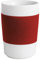 KAHLA touch! Maxi-Becher 0,35 l cherry red | Kaffeebecher mit Samt Banderole