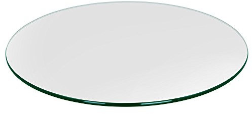 Dulles Glass Dessus de table rond en verre trempé de 122 cm – Surface en verre épais de 0,9 cm – Bord crayon sûr – Multifonction pour table à manger, terrasse, table basse et table d'appoint