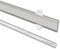 Interdeco Paneelwagen Silbergrau 60 cm aus Aluminium mit Klettband kürzbar für Gardinenschienen, Typ 1620701